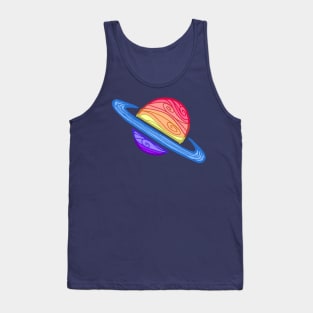 LGBTQIA+ Xenogender Pride Flag Planet Tank Top
